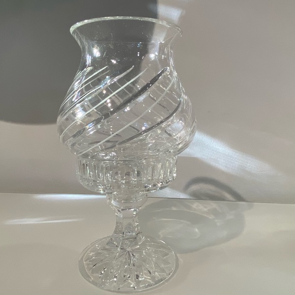 Vintage Crystal Hurricane Candle Holder /Fairy Lamps Hurricanes - Picture 6 of 8